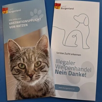Tierschutz-Broschüren des Landes Burgenland