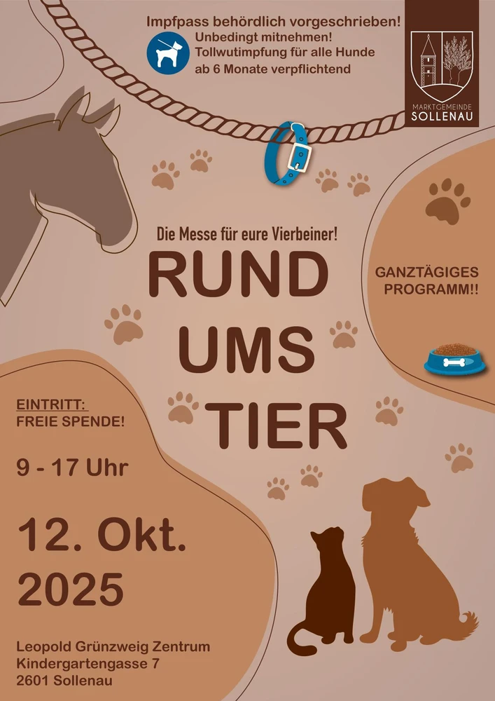 Flyer "Rund ums Tier" Sollenau
